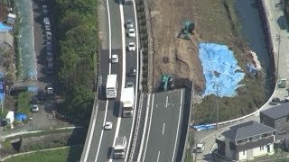 九州道が全線復旧 対面通行で渋滞も