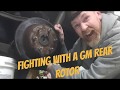 Removing a difficult rear rotor from a GM Truck / SUV