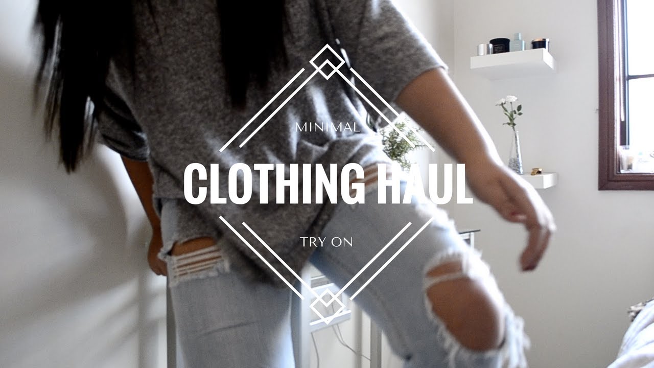 Minimal Huge Try On Clothing Haul Youtube Music