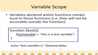 User defined Functions in PHP