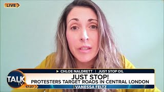 Chloe Naldrett talks with Vanessa Feltz | TalkTV | 23 May 2023 | Just Stop Oil
