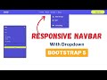 Responsive Navbar Bootstrap 5 with Dropdown Menu | Navbar Menu
