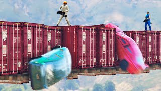 HIT THE FLOATING BASE! (GTA 5 Funny Moments)