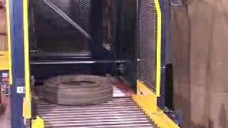 Omni Metalcraft Corp. Tire Handling Continuous Vertical Conveyor