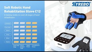 Syrebo Stroke C12 Soft Robotics Hand Rehabilitation Device Dual Hand Option  Each Finger Movement