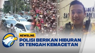 Aksi Humanis Kepolisian Bogor, Hibur Pengendara di Tengah Kemacetan