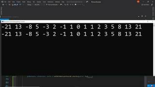 Fibonacci sequence implemented in C# iterative and recursive with negative numbers