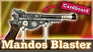 How to make Mandos Blaster out of Cardboard from The Mandalorian! (DIY)