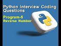 Python Program to reverse a number