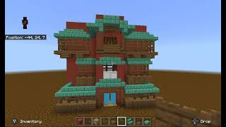 How to build The Bath House from Spirited Away in Minecraft part 1