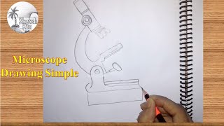 Microscope drawing tutorial | How to draw microscope | Simple microscope drawing tutorial