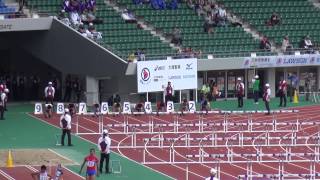 長崎国体成年男子110mH決勝矢澤航13.70(-0.5) Wataru YAZAWA 1st