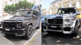 2x Mercedes G55 AMG Brabus Spotted In Montreux! 🇨🇭