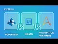 Blue Prism vs UIPath vs Automation Anywhere | RPA Tools Comparison | RPA Training | Simplilearn