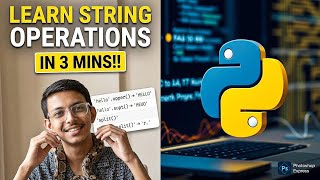 Learn String Operations In Python | In 3 Mins | Python | String Operations | Coding | Programming |