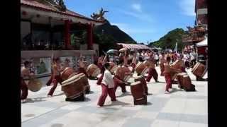 Tanggu drums at the Cyuanji Temple near Keelung Taiwan