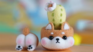 淘宝【梧桐家羊毛毡】“小柴多肉”羊毛毡视频教学 Shiba inu fleshiness Wool Felt DIY Tutorial