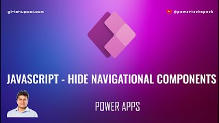 How to hide model driven apps navigational components using JavaScript?