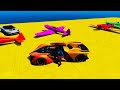 Homem Aranha e Heróis com Carros Jet Ski Aeronave New Challenge GTA V and music SPIDER-MAN mod