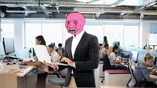 Wojak's Office Chaos: The 9-5 Struggle