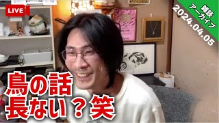 【雑談アーカイブ】鳥とメシの話 つらら庵のおしゃべりYouTube生配信／LIVE 24.04.05