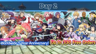 SAOIF : Worldwide 5 Year Anniversary! Up to 330 Free Orders 2023 (Day 2)