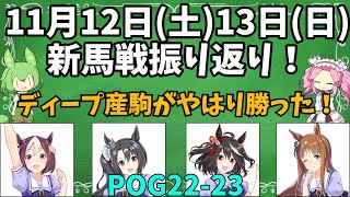 【POG2022-23】11月12日13日新馬戦　振り返り！【ウマ娘POG】　#130