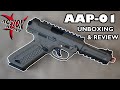 Action Army AAP-01 FULL AUTO PISTOL - Airsoft Unboxing & Review