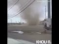 waterspout moves over land in port arthur texas