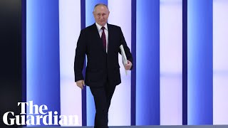 Putin blames Ukraine war on west in near two-hour Moscow speech