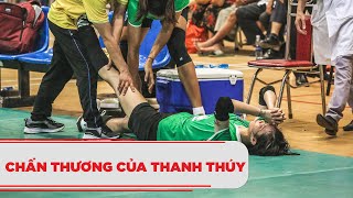 Cận cảnh chấn thương của Trần Thị Thanh Thúy trong ngày VTV Bình Điền vô địch Cúp Hùng Vương 2021