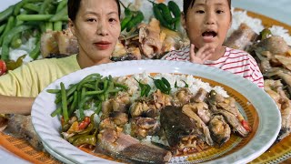 Spicy Catfish Curry | Boiled Beans | Green Chilli | Naga Mukbang