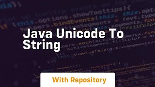 java unicode to string