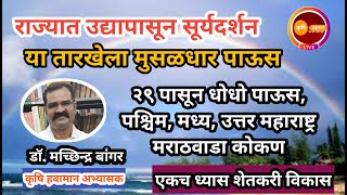 🔴डॉ.मच्छिन्द्र बांगर हवामान अंदाज |या तारखेला सूर्यदर्शन तर या दिवशी जोरदार #हवामान_अंदाज_महाराष्ट्र