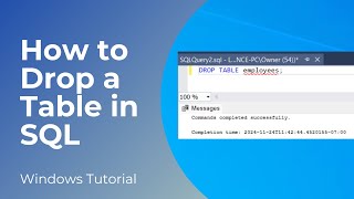 How to Drop (Delete) a Table in SQL