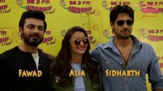 Alia Bhatt, Sidharth Malhotra & Fawad Khan at Radio Mirchi! | Radio Mirchi