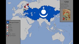 The History of the Mongol Empire with Flags: Every Year