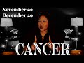 CANCER FORECAST - What To Expect In Your Life Next | NOVEMBER 20 - DECEMBER 20