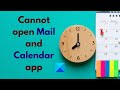 Cannot open Mail and Calendar app on Windows 11/10