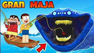 Shinchan And Nobita Kill El Gran Maza Monster 😱😱 | Shinchan And Nobita Game | Funny Game