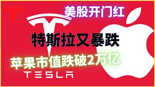 (Eps.346)美股开门红，苹果跌破2万亿，特斯拉难兄难弟