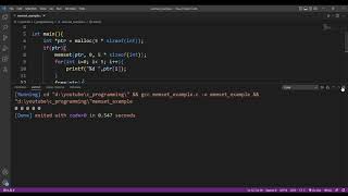 How to initialize the memory through a memset function in C