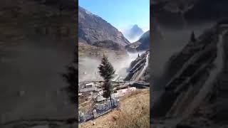 Glacier Broken near Joshimath in chamoli Uttarakhand.