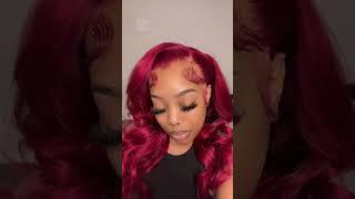 Do pretty red color lace frontal wig, have you ever try ?  #wigs #wig #wiginstall #wigreview