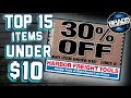 Harbor Freights Top 15 items UNDER $10