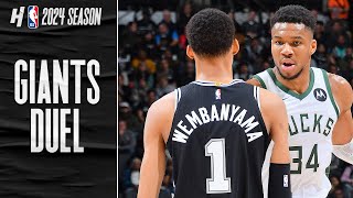 Giannis Antetokounmpo & Wemby with ONE HELL OF A BATTLE 😱