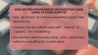 How Do You Standardize Inconsistent Data Using Python Scripts? - Python Code School