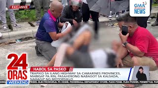 24 Oras Weekend Part 2 - Bumaba ng bus nahagip ng motorsiklo; Mga batang nagboboga huli...; atbp.