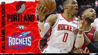 Houston Rockets vs Portland Trail Blazers Full Game Highlights | 2019-2020 NBA SEASON