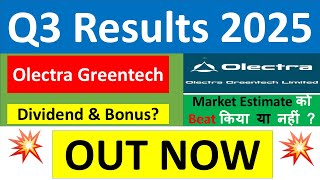 OLECTRA GREENTECH Q3 results 2025 | OLECTRA results today | OLECTRA GREENTECH Share News | OLECTRA